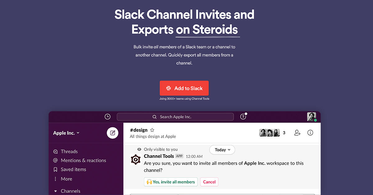 ChannelTools - Slack Channels on Steroids